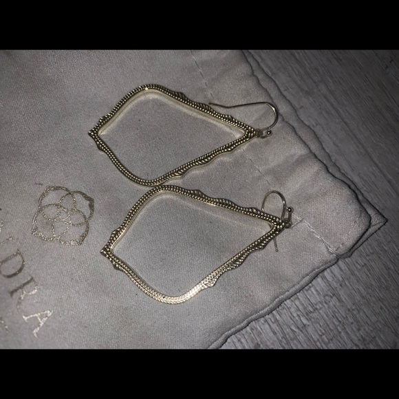 Kendra Scott Gold Drop Earrings - Picture 3 of 3